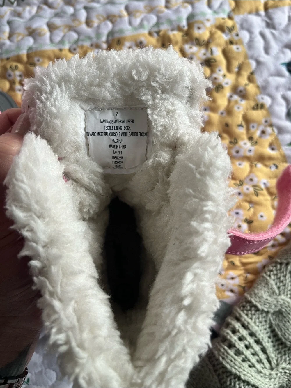 Cat & Jack Pink and Gray Toddler Snow Boots